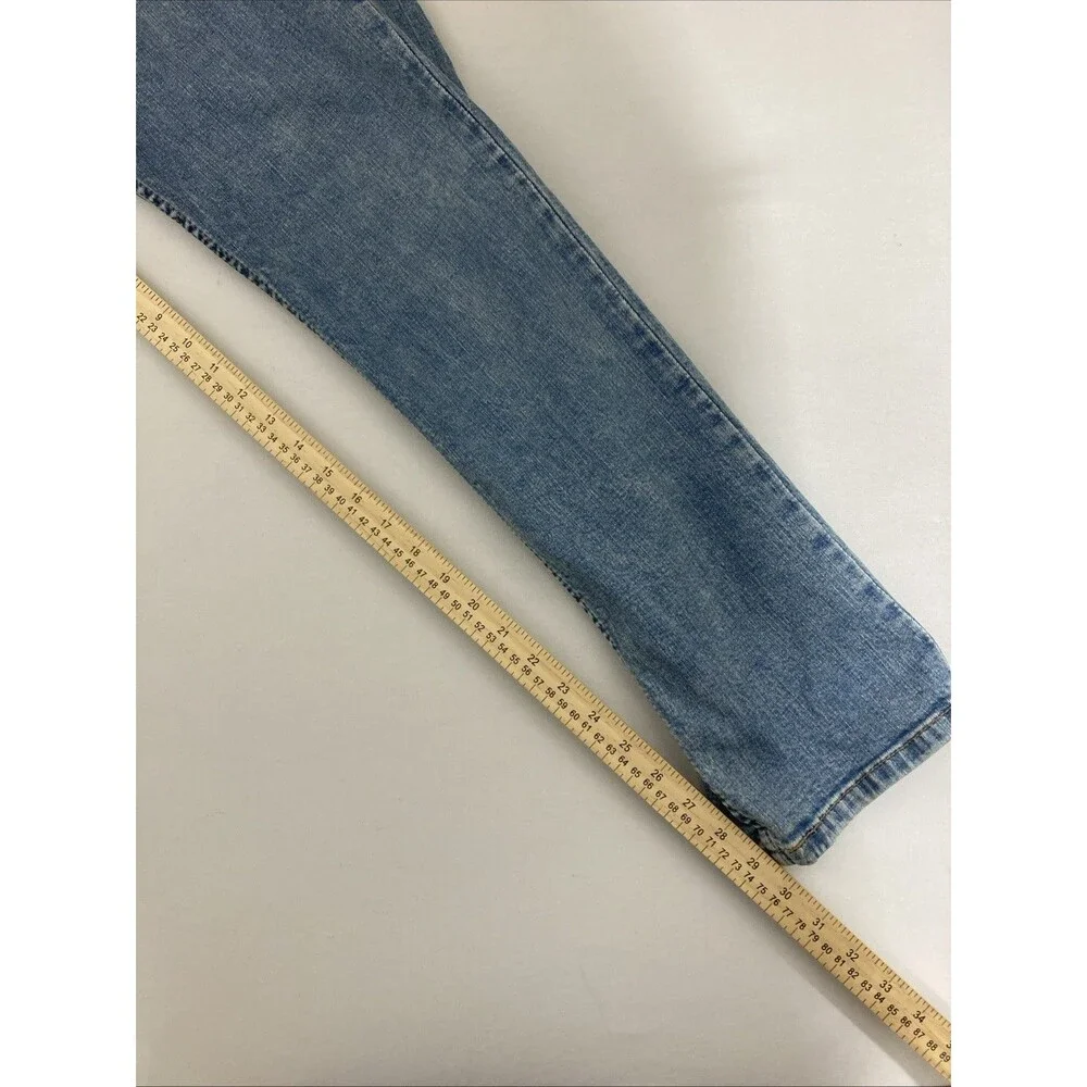 Levis Jeans Mens 32x32 Blue Denim Slim Straight Mid Rise Medium Wash Stretch 511